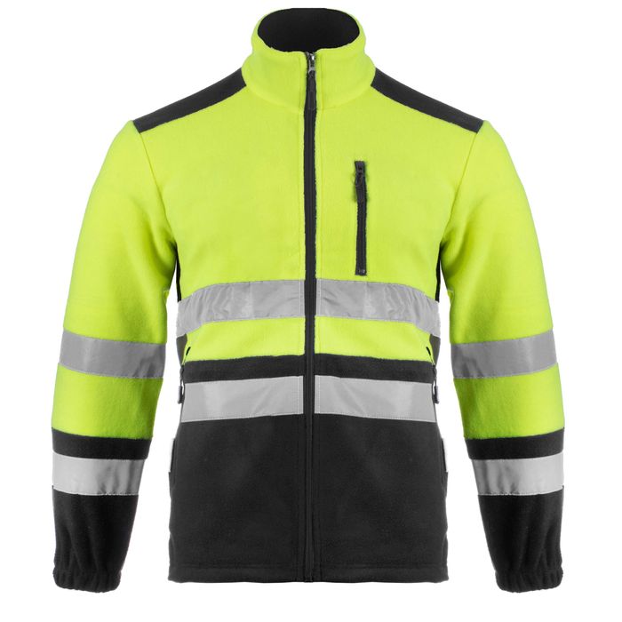 Polar roboczy fluorescencyjny z pasami odblaskowymi WIOSNA / JESIEŃ