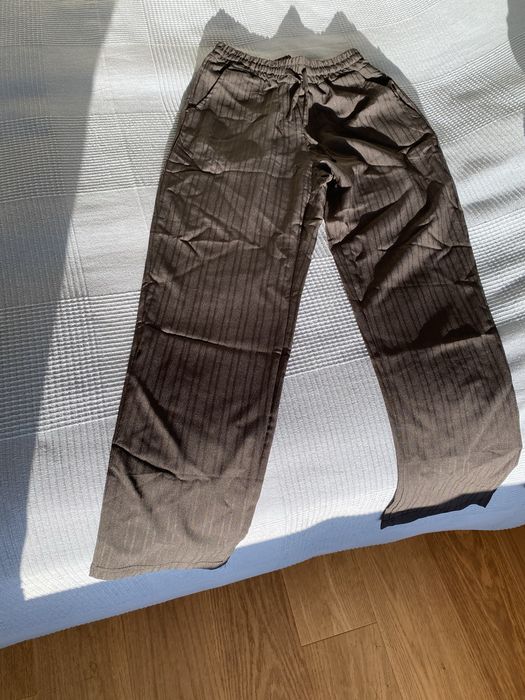 Calças pretas estilo holgado unisex