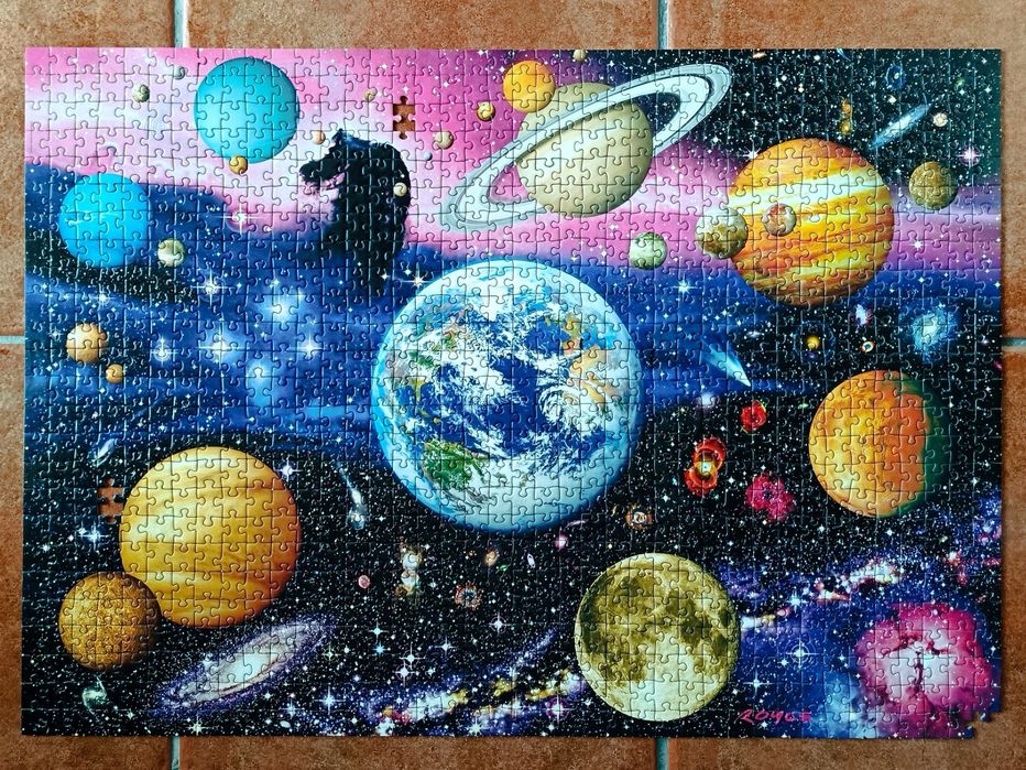 Puzzle Educa 1000 Peças Sistema Solar (incompleto)