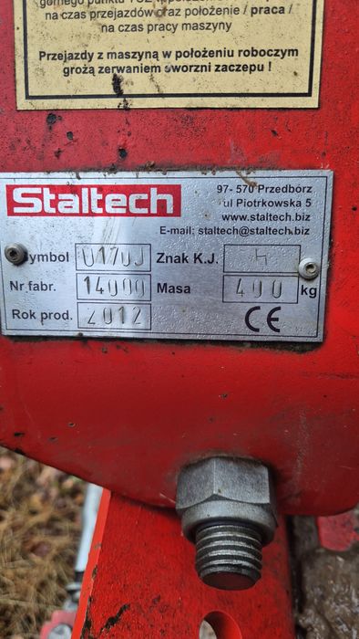 Pług jedno belkowy zagonowy Staltech