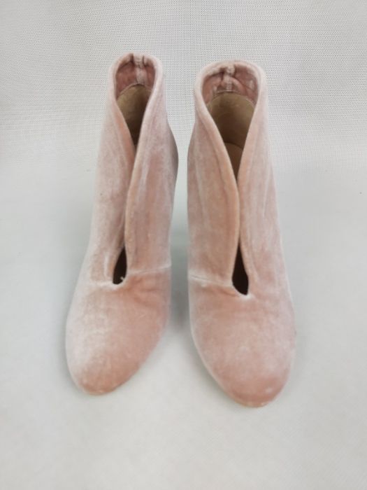 Botki welur cielisty róż 36 CARINII oryginalne plusz HIT