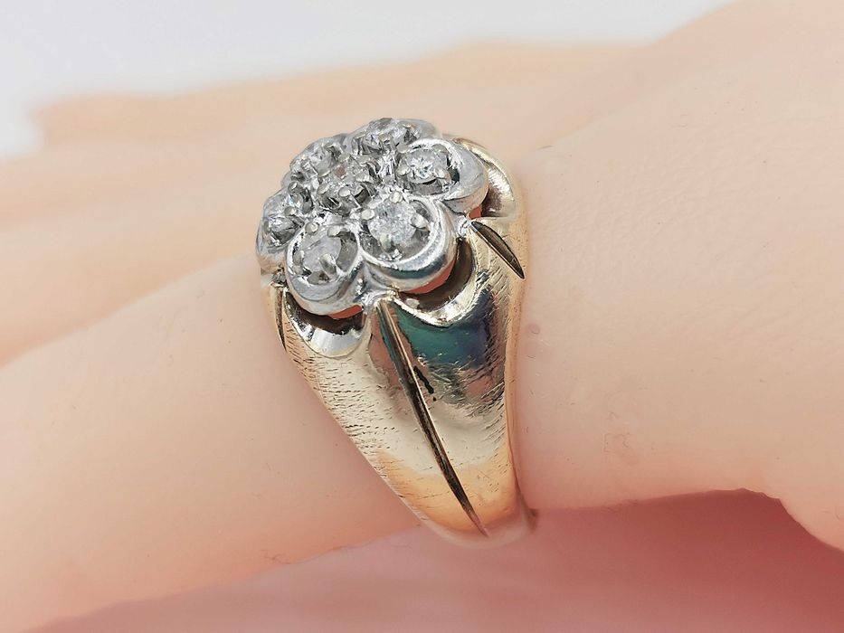 sygnet złoto diamenty brylanty 0,53 ct 7,91 g certyfikat