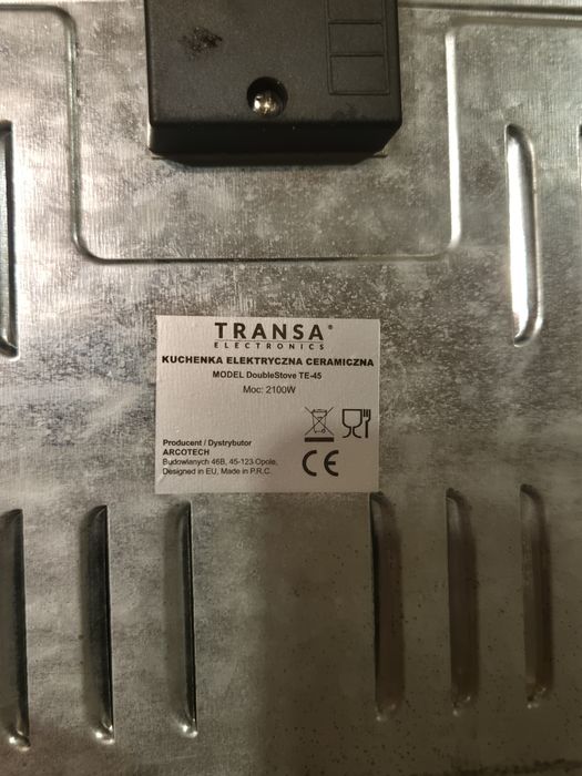 Kuchenka elektryczna ceramiczna dwupalnikowa