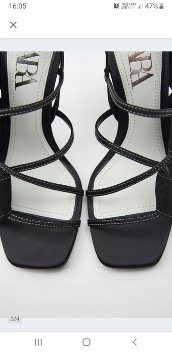 Zara nowe czarne sandałki szpilki 41 okazja