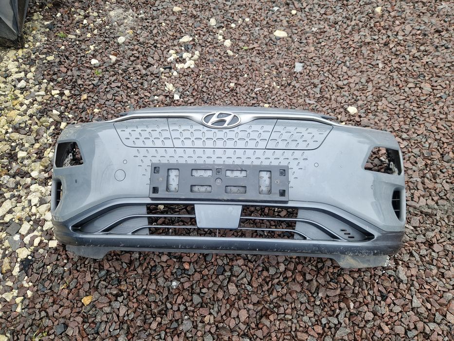 Hyundai kona electric бампер передний взборі, фари,  ходові вогні,