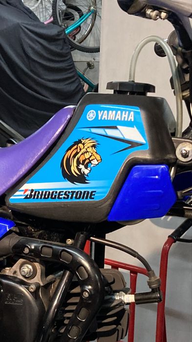 Peças Yamaha PW 50 decorações e rodas laterais azul