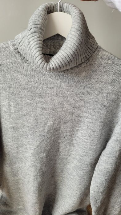 Sweter z golfem jasny wiosenny długi mango xs s M