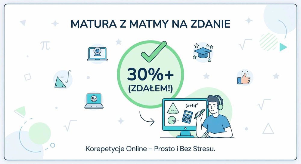 Korepetycje z matematyki ONLINE - Matura podstawa na 30% -