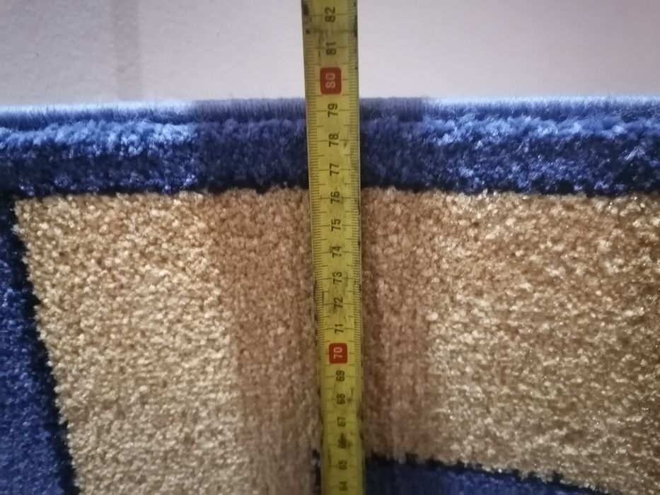 Tapete cor azul e Beje