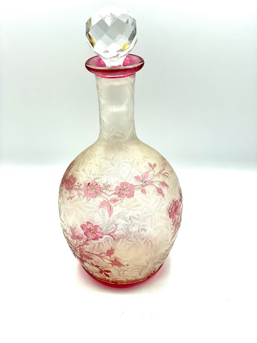 Garrafa cristal decantador de Água BACCARAT Antiga Églantier