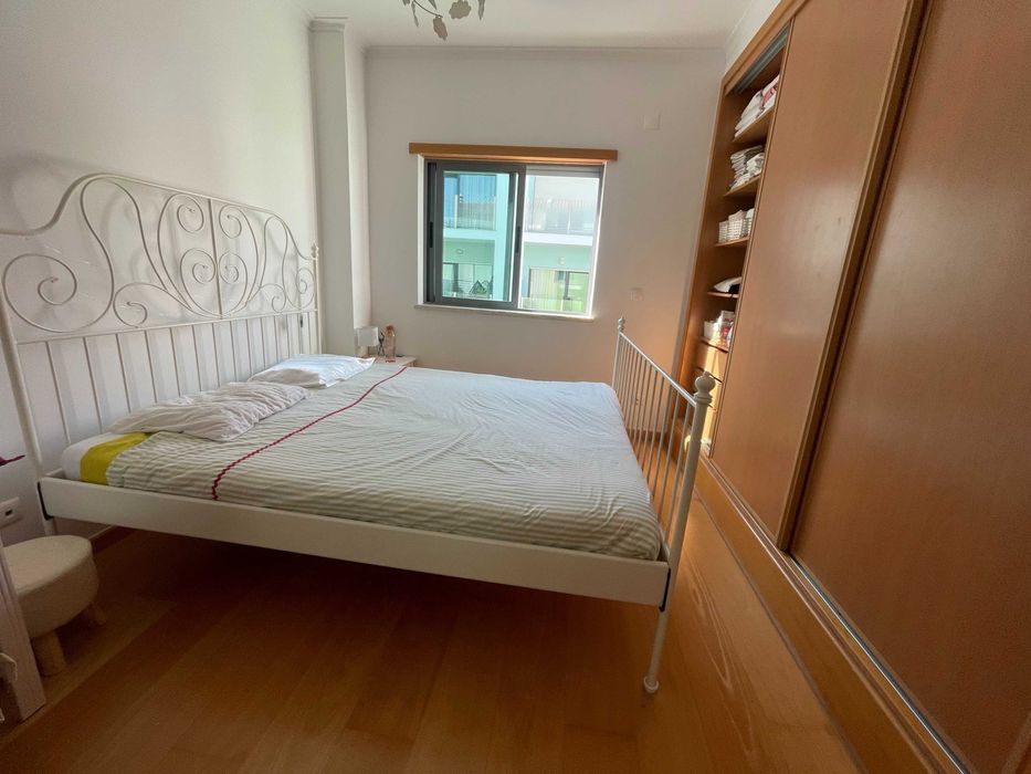 cama ferro branco