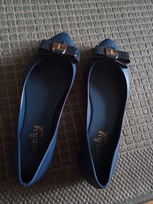 granatowe balerinki