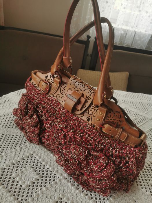 Torebka Salvatore Ferregamo szydełkowa oryginalna