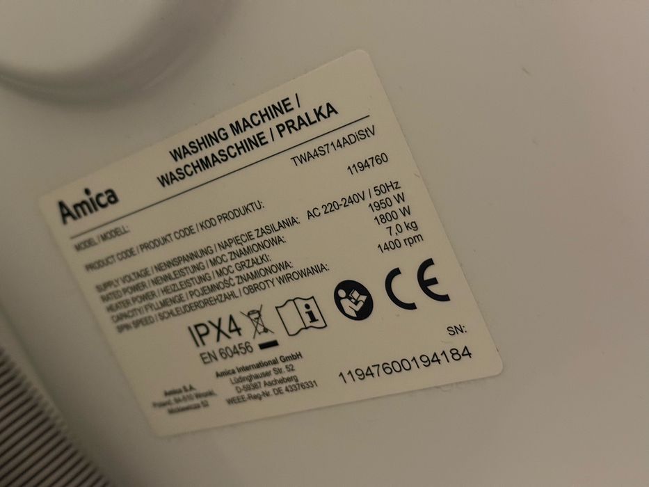 Pralka + suszarka Amica - komplet za 1999zl