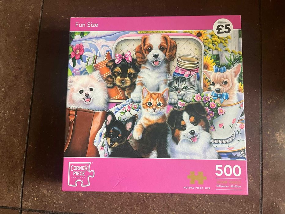 Puzzle Corner Piece Fun Size kot pies 500