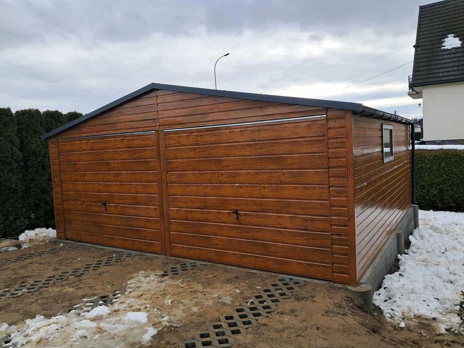 Garaż blaszany 6x5. WZMOCNIONY PROFILAMI. Producent. CAŁA POLSKA