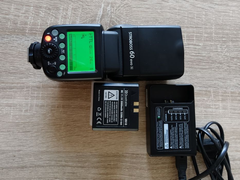 Quadralite Stroboss 60 Evo Nikon + druga bateria