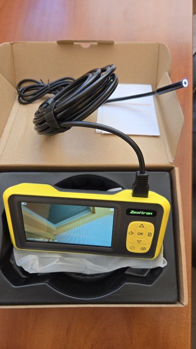 Эндоскоп, бороскоп Т65 4,3" IPS 1080P Камера с автофокусом 8мм длина 5м