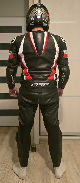 Odzież motocyklowa kombinezony, buty, rękawice