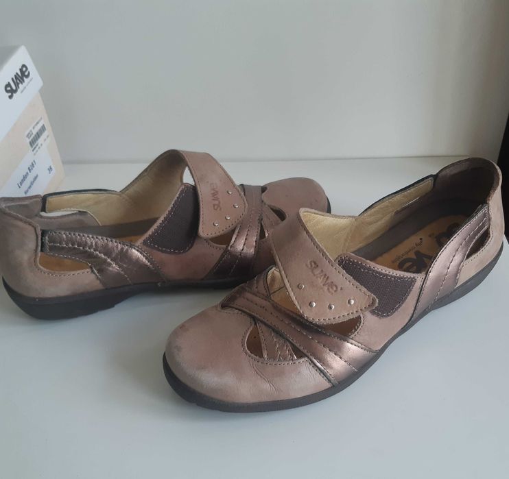 Sandálias Sapatos Ortopédicos Suave London 8061 Horse/Gold 36