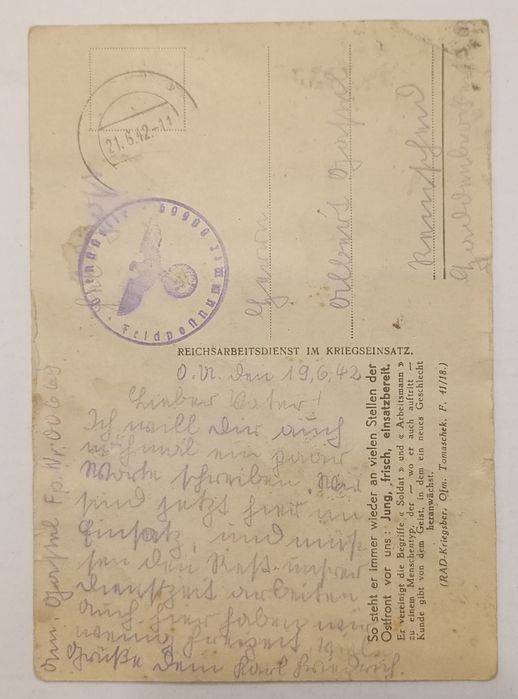 Militaria De Trincheira III Reich Postal RAD