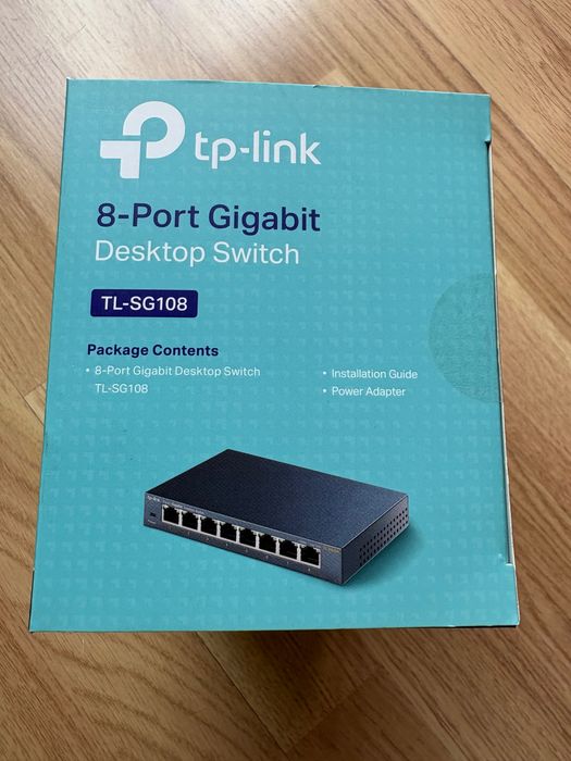 Switch TP-LINK TL-SG108 v3 - novo na caixa