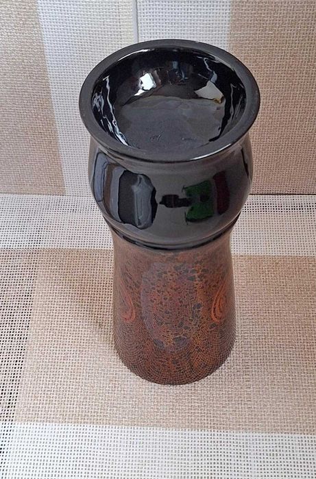 WYSOKI wazon / flakon z Laki, na suche bukiety i żywe kwiaty PRL retro