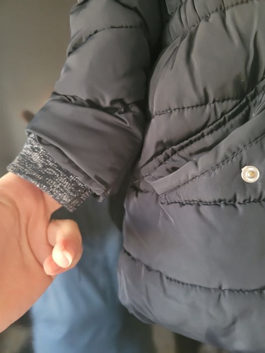 Zimowa dziewczęca kurtka parka r. 98