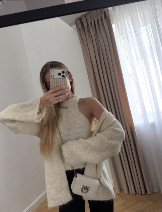 топ + кардиган