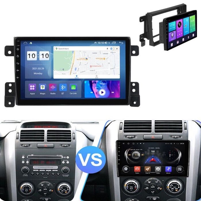 Якісна магнітола CarPlay швидкий процесор SUZUKI Grand Vitara 2005-17