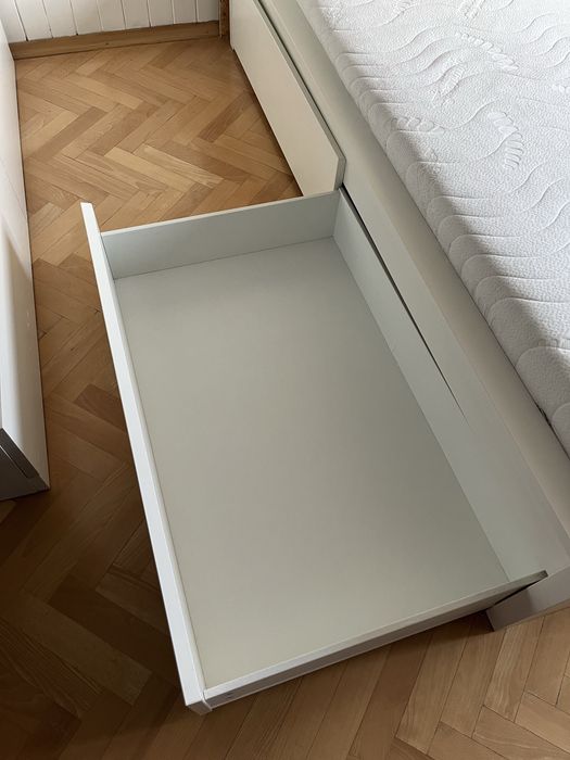 Łóżko MALM 4 pojemniki białe IKEA +zagłówek za darmo
