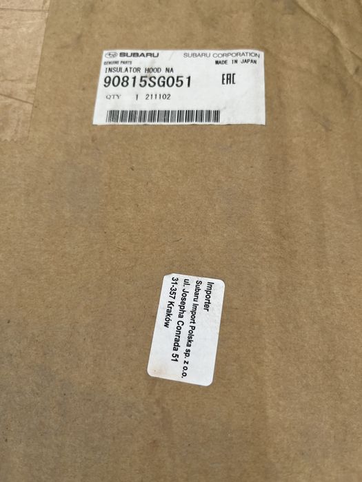 Wygłuszenie maski izolacja Subaru Forester IV 90815SG051 oryginał OEM