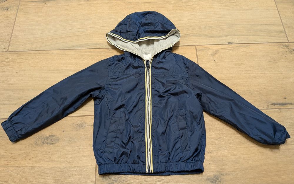 F&F 86 92 kurtka wiosenna jesienna dla chłopca  granatowa z kapturem