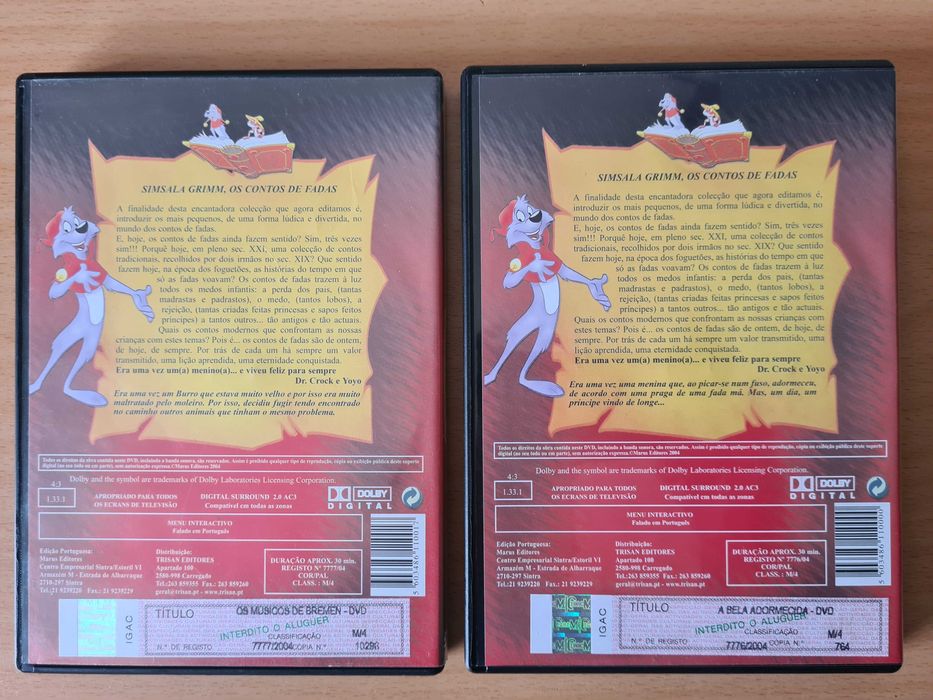 2 DVDs da série infantil "Simsala & Grimm"