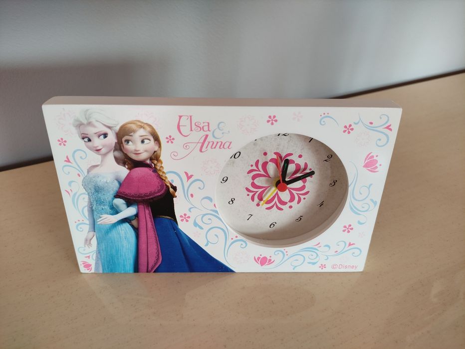 Zegar drewniany ELSA Anna Frozen