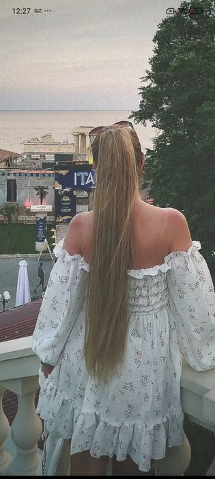 Хвост из натуральных Словянских волос (на крабе)