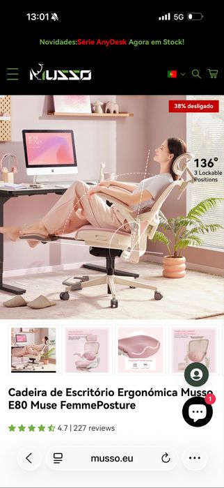 Cadeira ergonomica Musso