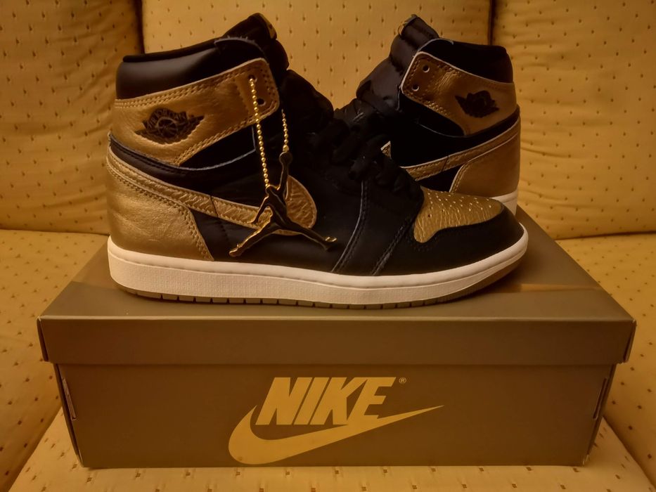 Nike Air Jordan 1 Retro High OG Black Metalic Gold original tam. 42 novas