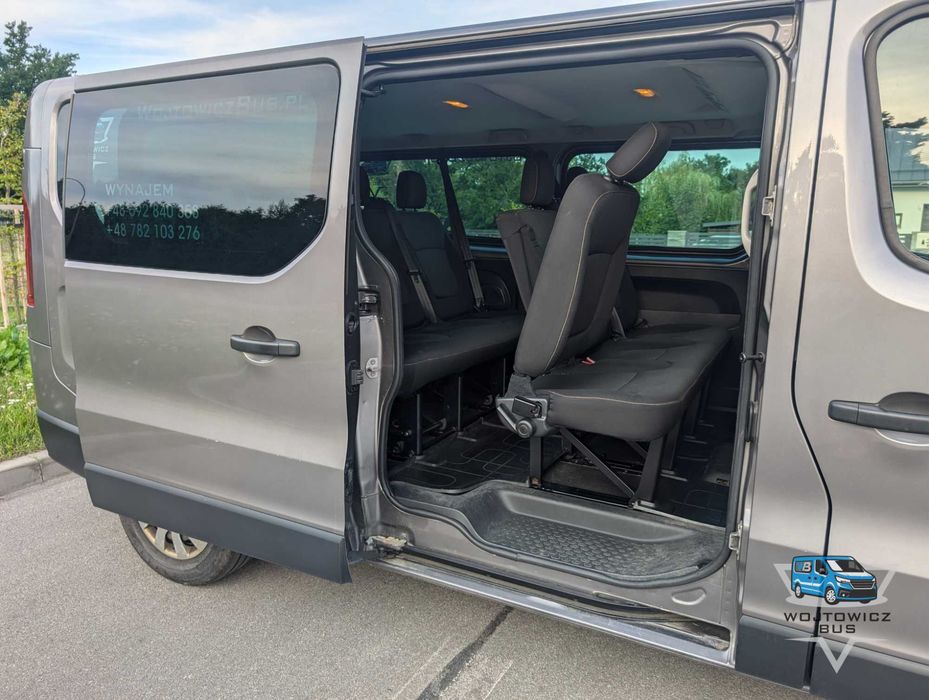 Wynajem busów 9-osobowe, dostawcze, Renault Trafic long z/bez kierowcy
