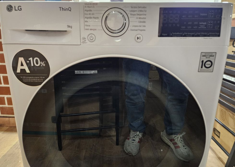 Máquina de Lavar Roupa LG 9Kg - Branca - 1400 Rpm - Nova c/garantia