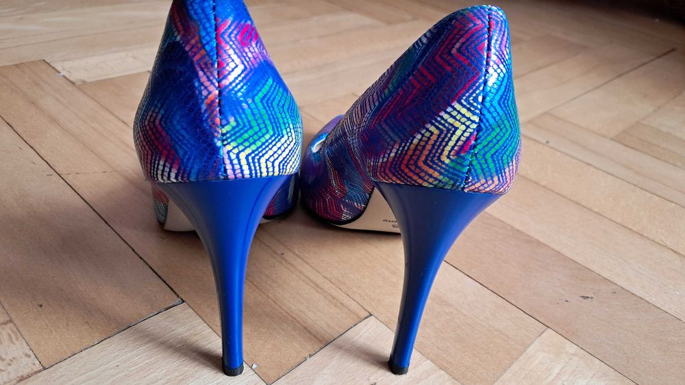 Buty na obcasie szpilki multikolor Verona Bizzarro rozm 37 piekne