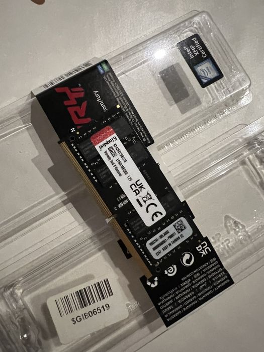 Оперативна памʼять kingston fury для ноутбука 2x16gb