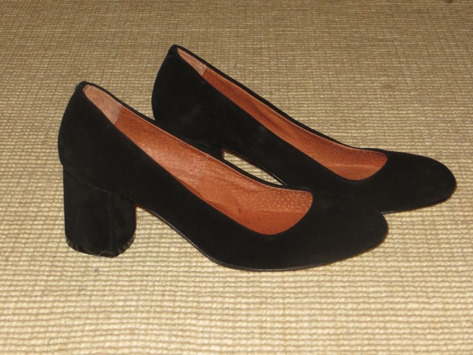 Классические замшевый туфли на удобном каблуке 6см