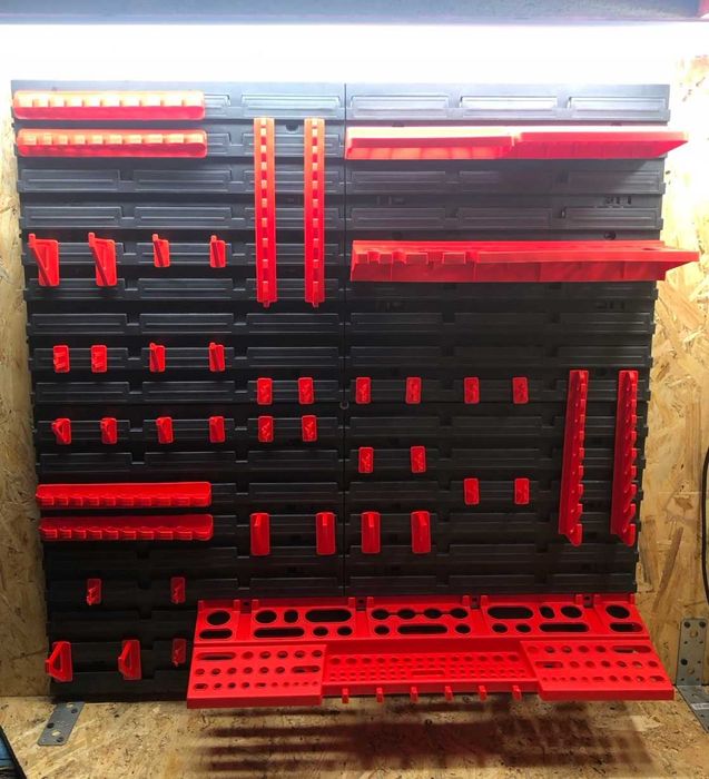 Mocna XXL Tablica Narzędziowa Ścianka Warsztatowa+Gratis Uchwyty Półki