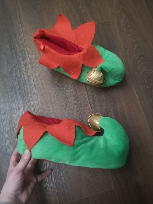 М'які теплі домашні новорічні капці ельф тапки тапочки новий рік Різдв