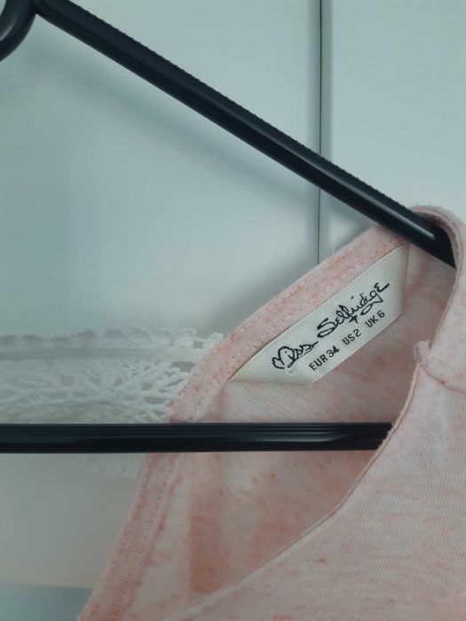 Różowo-biały crop top