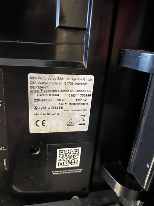 Ekspres Siemens EQ 500 Integral Extraklasse