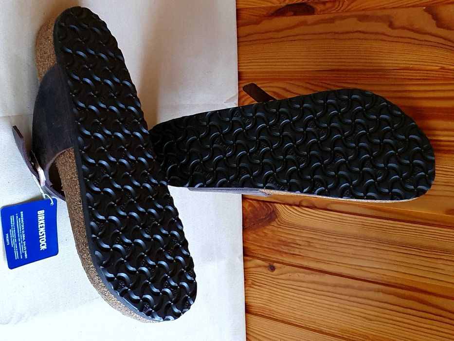 Вьетнамки, шлепанцы мужские BIRKENSTOCK р.46 Кожа-Нубук