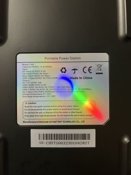 Зарядна станція 500 Вт Tig Fox T500 540Wh / 850W Li-ion  зарядка 3 час