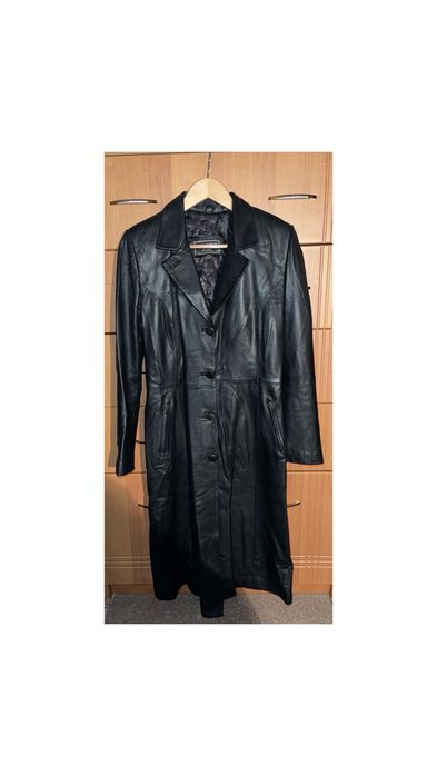 Кожаный  кардиган